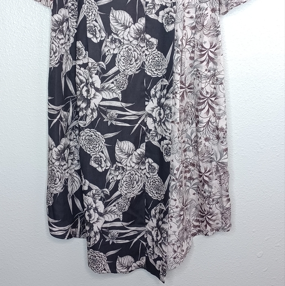 Thought Tencel Floral Printed Coquette Feminine Shift Dress - Picture 5 of 16